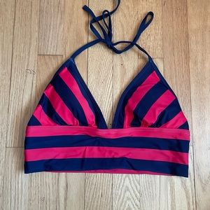 DKNY a stripped Bikini Top